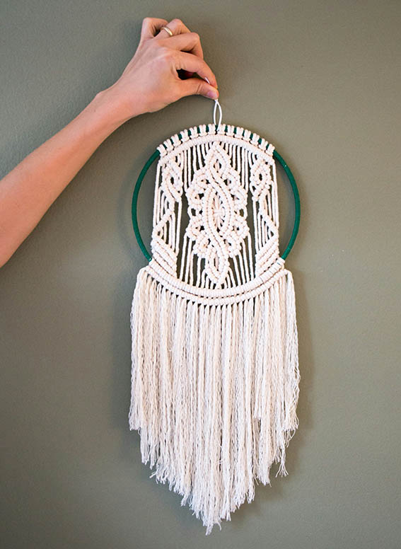 DIY Boho art projects like makrame wall hangings and moore