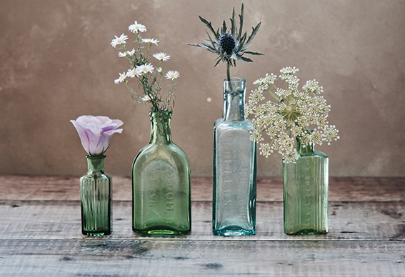 Upcycled Boho Bottle Vases