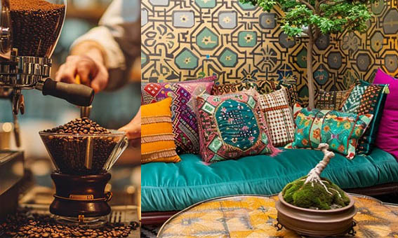 Coffee bar Boho Decor Bohemian Flare