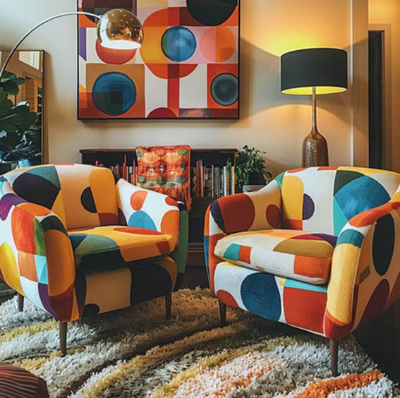 Colorful Accent Chairs Boho Decor for Small Spaces