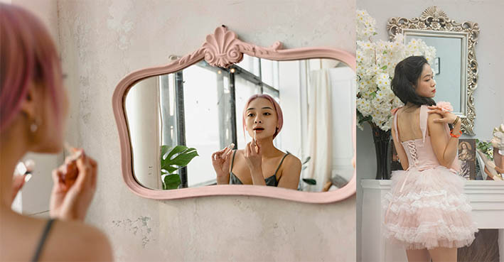 Mirrors Add Personality to your Pink Paradise