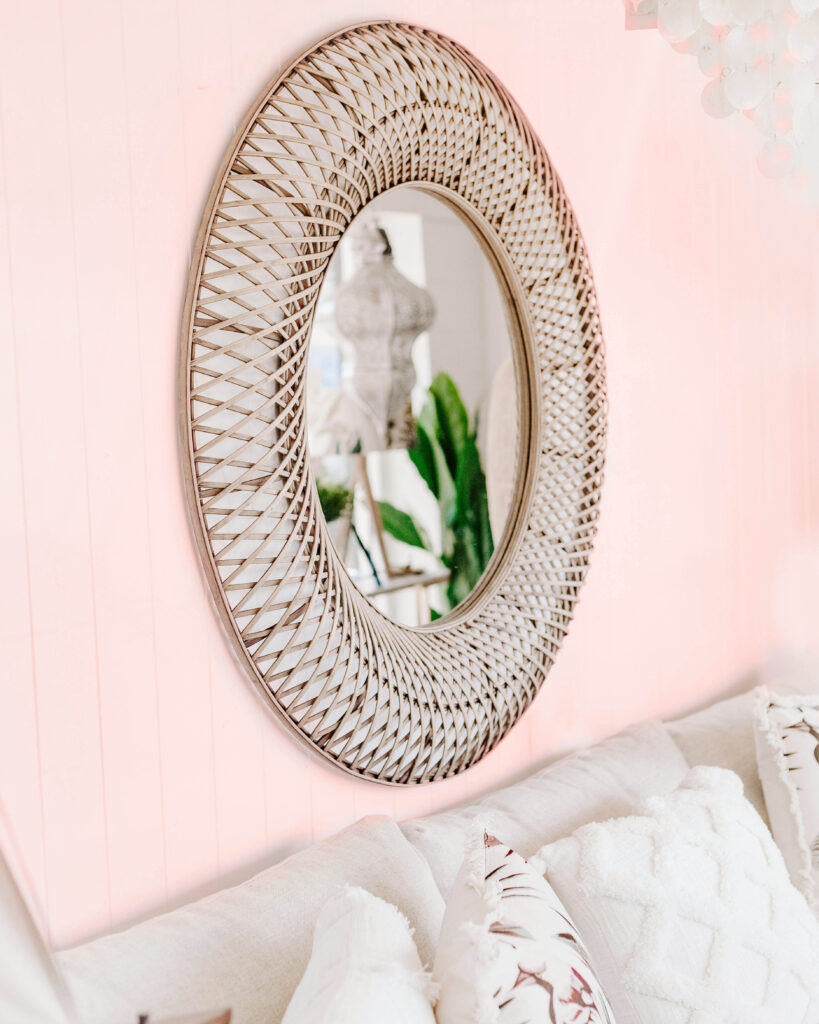 boho rattan mirror