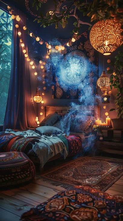 Sensual Colorful Boho Bedroom