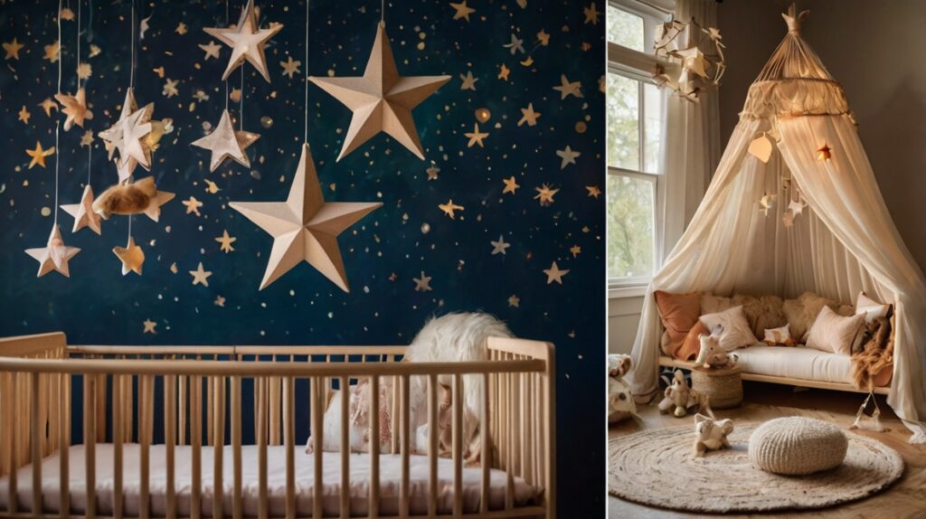 Ethereal Mobiles with Stars, Moons.