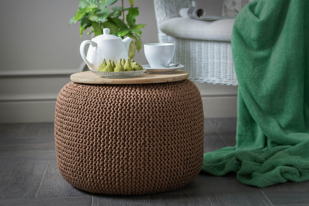 Round Moroccan Pouf