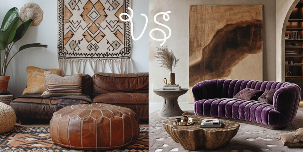 Common Boho vs Boho Chic Living Room Color Palette