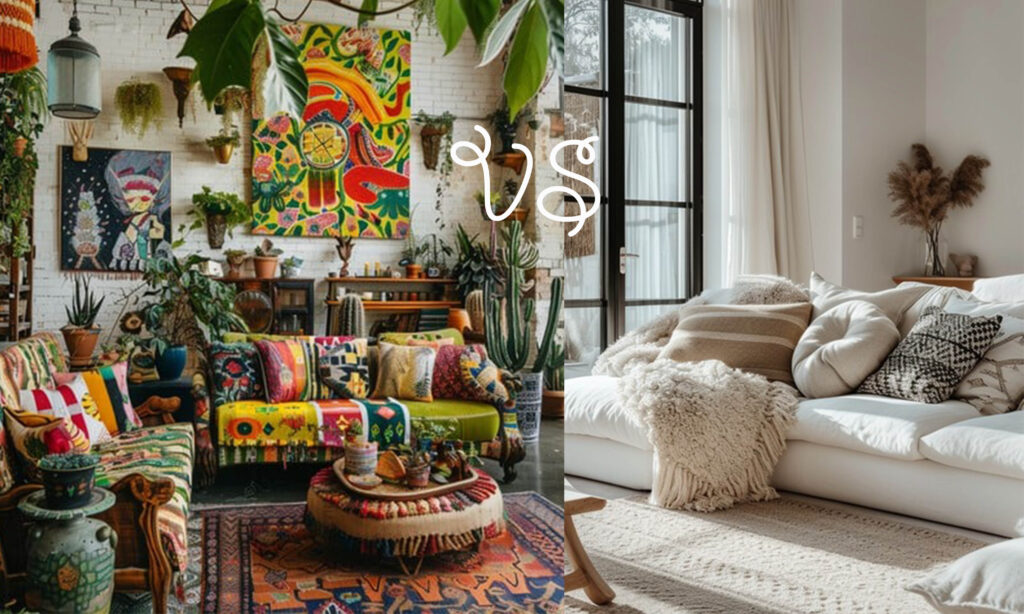 Regular Boho Livingroom VS Boho Chic Living Room