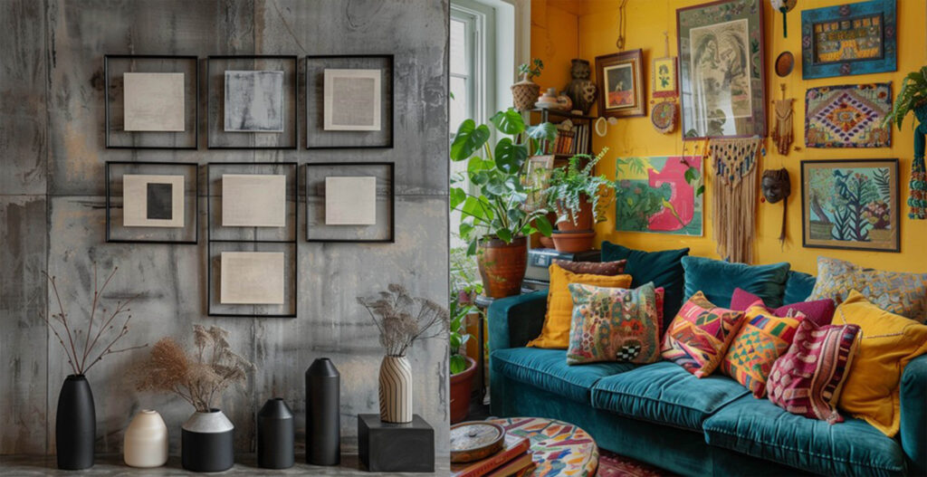 Gallery wall art print style