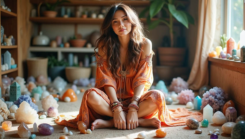 Healing Crystal Bracelets - Beautiful Hippie Accessories for Energetic Outfits