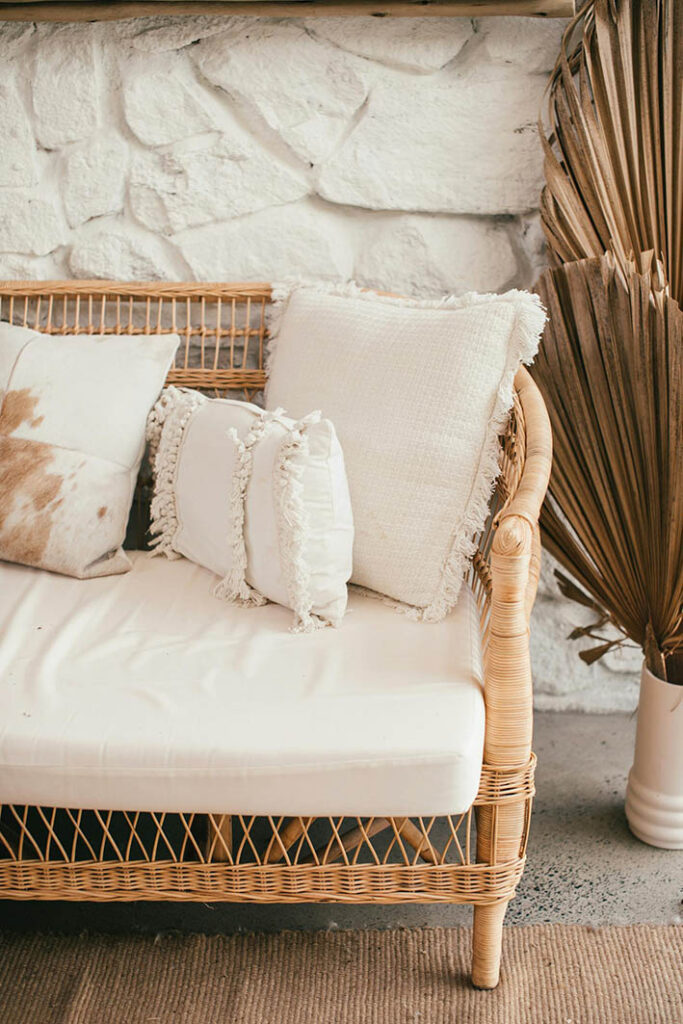 Rattan-armchair- boho-style-office -chair