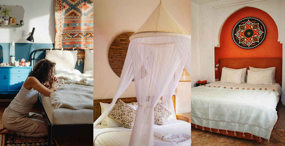 Boho bedrooms with a Moroccan decor and boho style touch