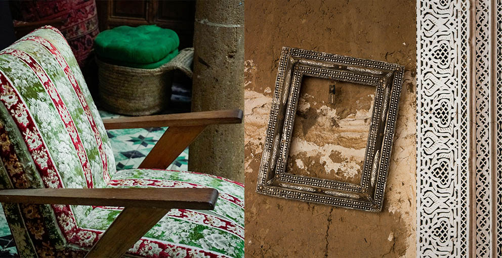 Artisanal furniture and textures for the Moroccan decor style