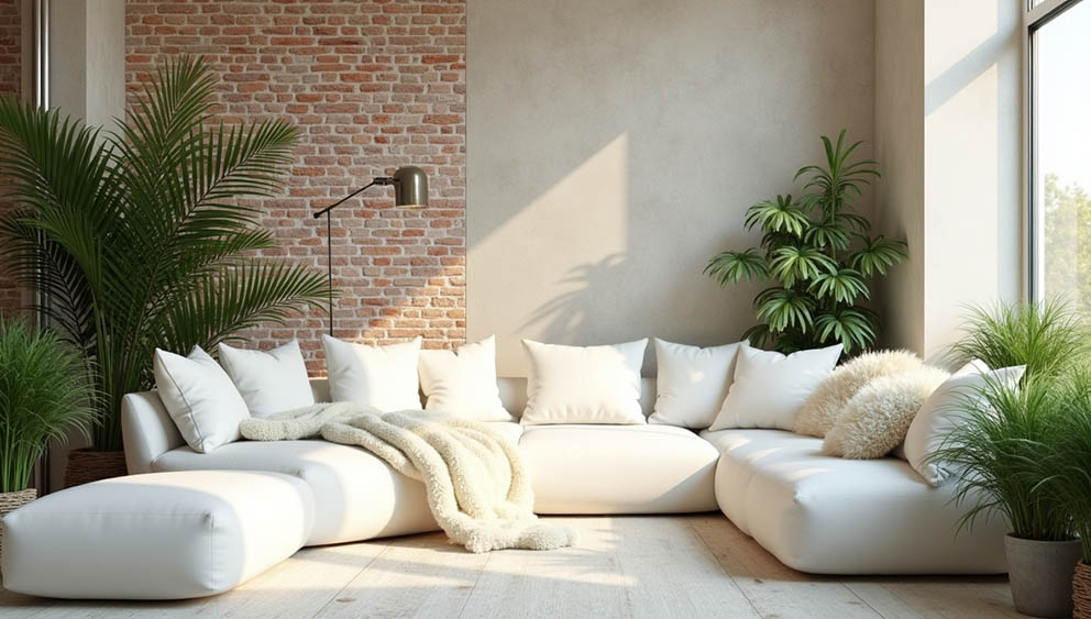 Boho modern industrial interior design