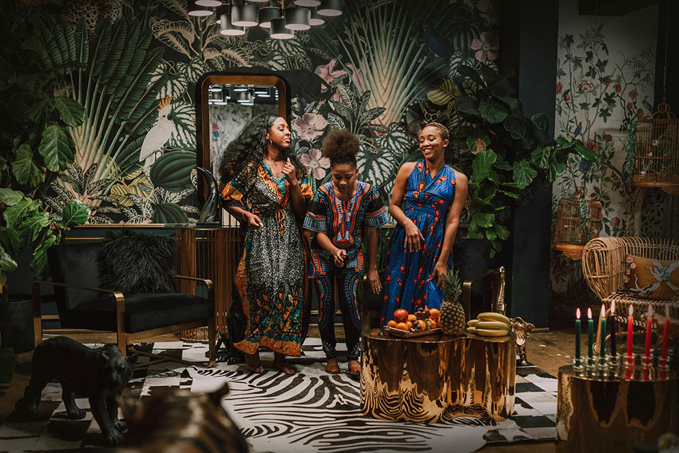 Luxe tropical decor glamour african jungle interior