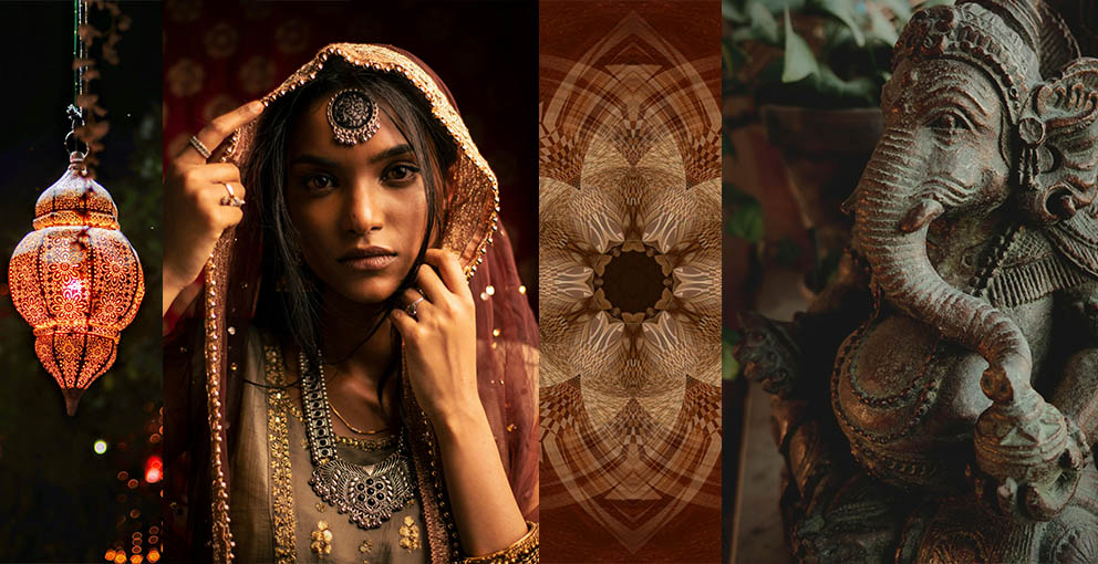 Boho styles for cozy corners. Add Indian textures & colors. Unique global decor, lantern lightening, indian statues and tapestry.