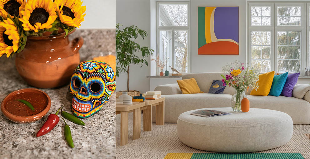 Contemporary Minimalism meet minimalistic Mexican decor style