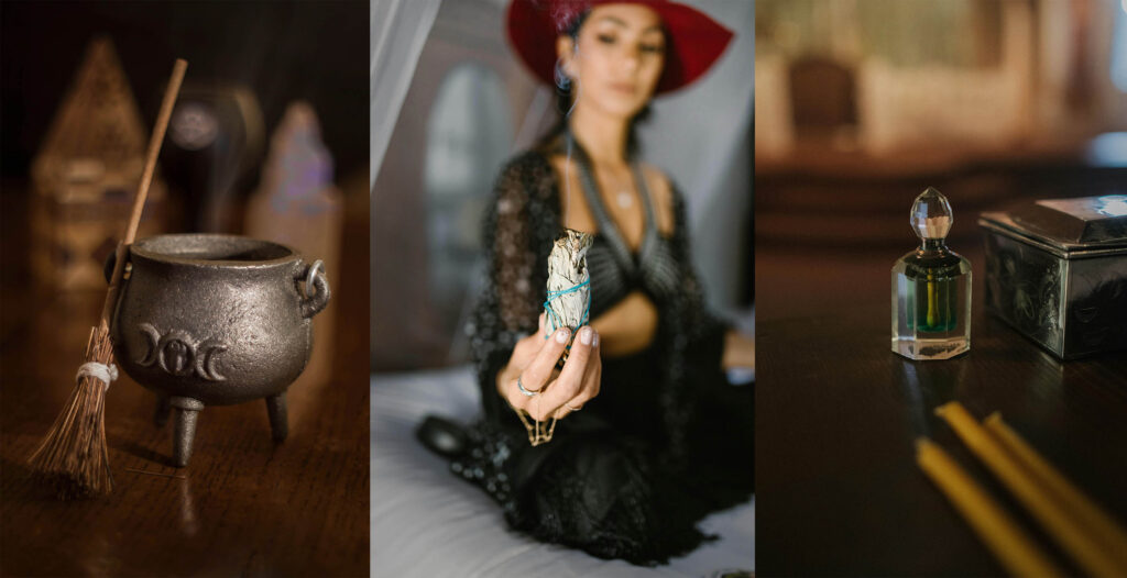 Cauldron smudge and potios in practical magicin boho decor.jpg