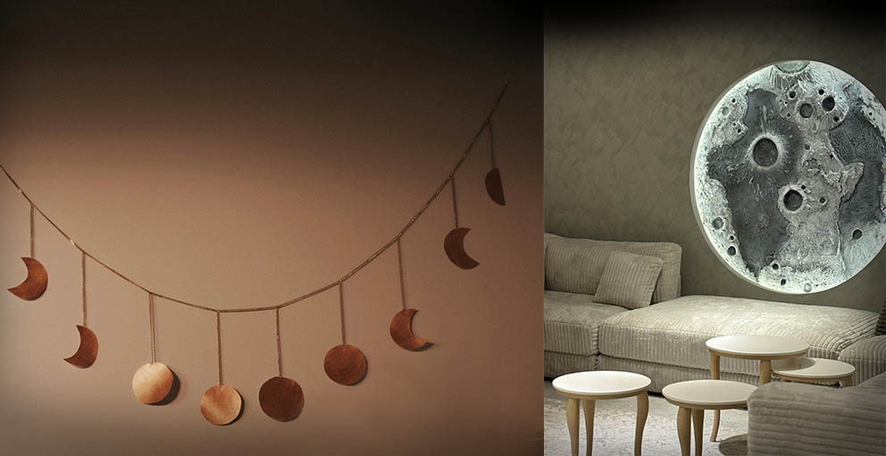 celestial wall decor moon art