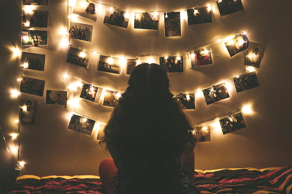 Easy DIY Wall Transformations with photos and fairy lights