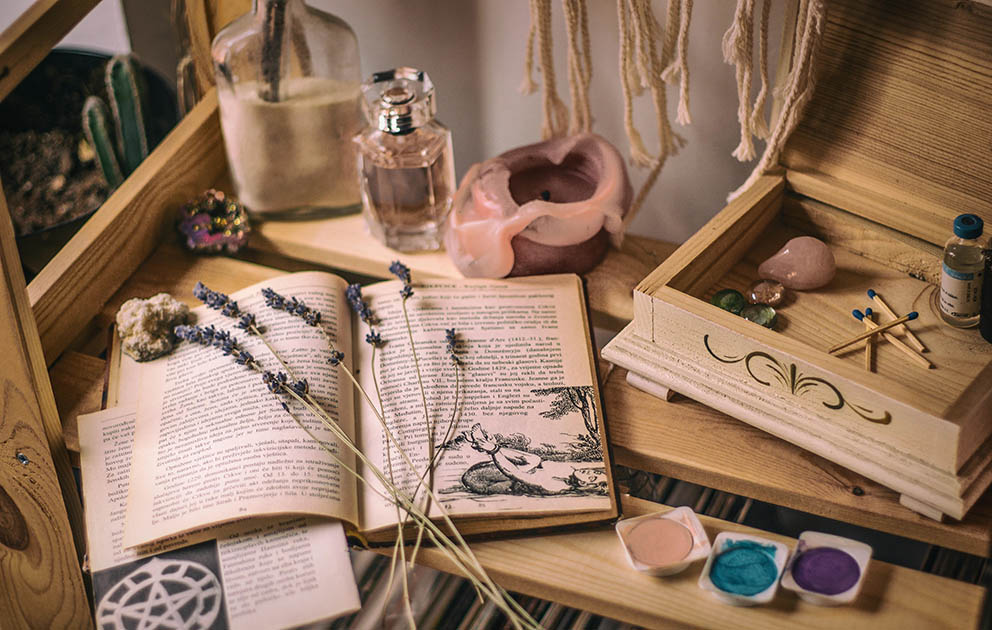 Mystical witch bedroom decor altar witchy toolbox