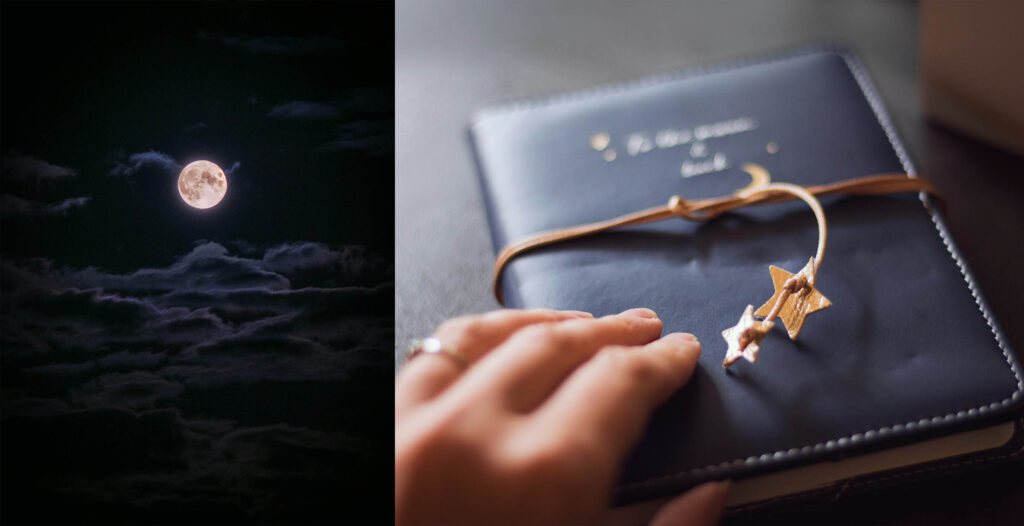 Witchy moon phase journal
